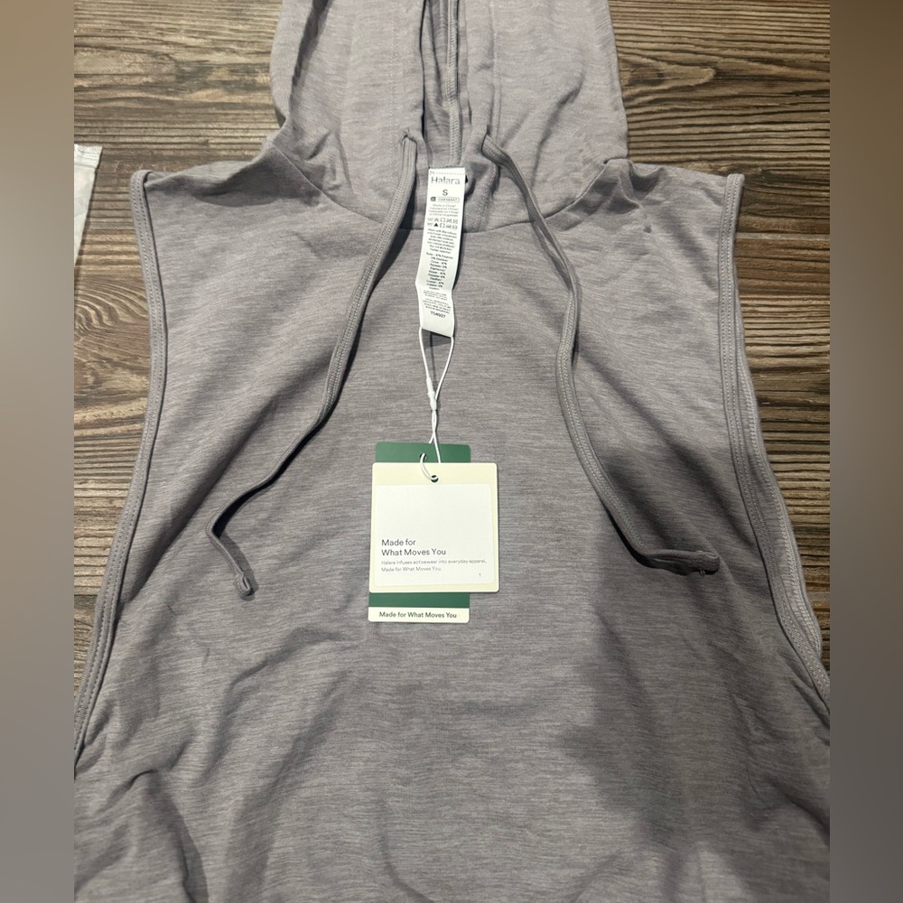 Halara NEW Gray Sleeveless Hoodie Top - Picture 6 of 6